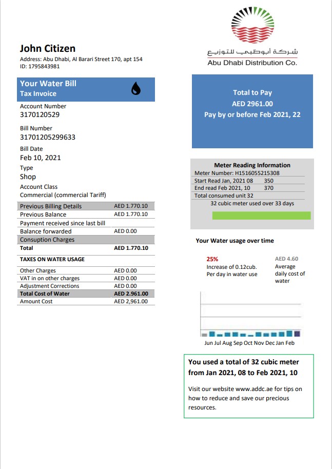  Minol USA business utility bill 